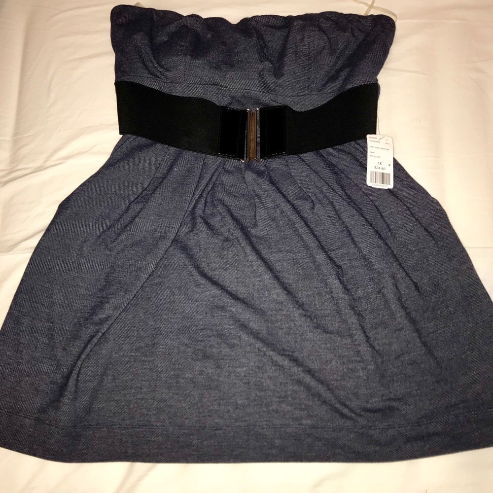 Short Length Tube Dress with Belt